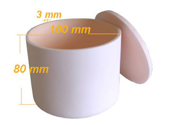 99.6 % Al2O3 Alumina Ceramic Crucible , Lvory High Purity Alumina Crucibles