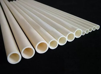 Chemical Resistance Alumina Ceramic Tube , 1600 ℃ High Temperature Ceramic Tube